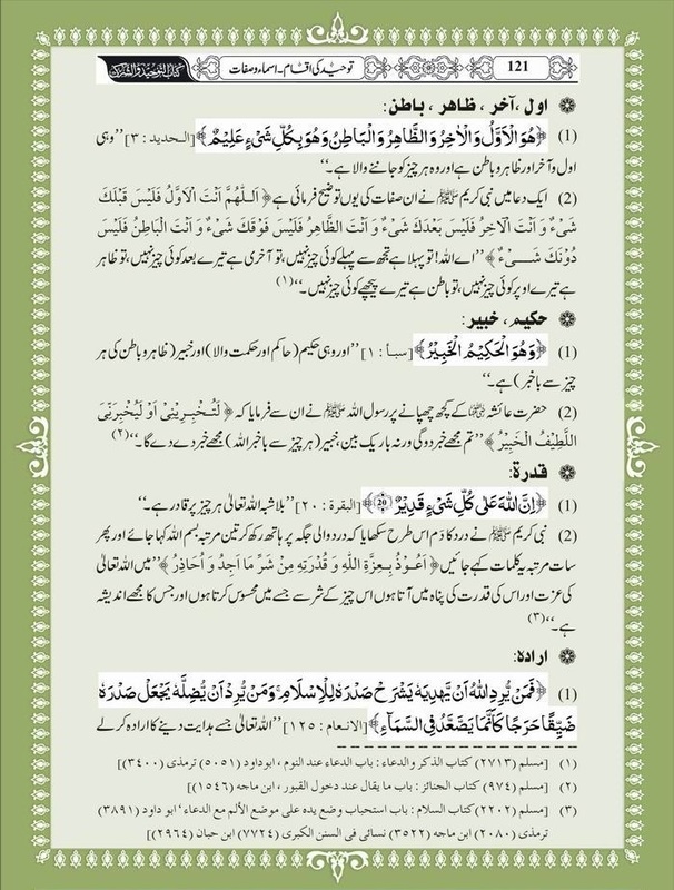 Fiqhulhadith: Urdu Tawheed asma wa Sifat
