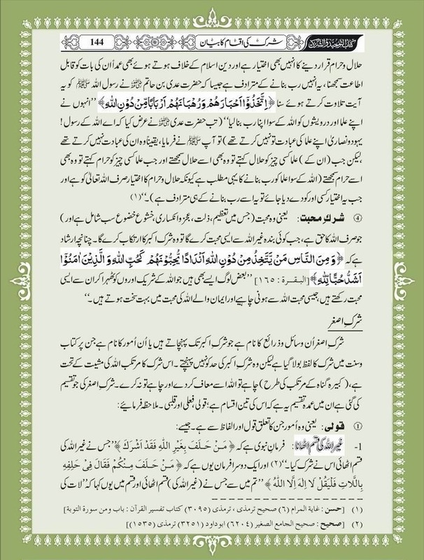 Green Lane Masjid: Urdu Shirk ki Iqsam